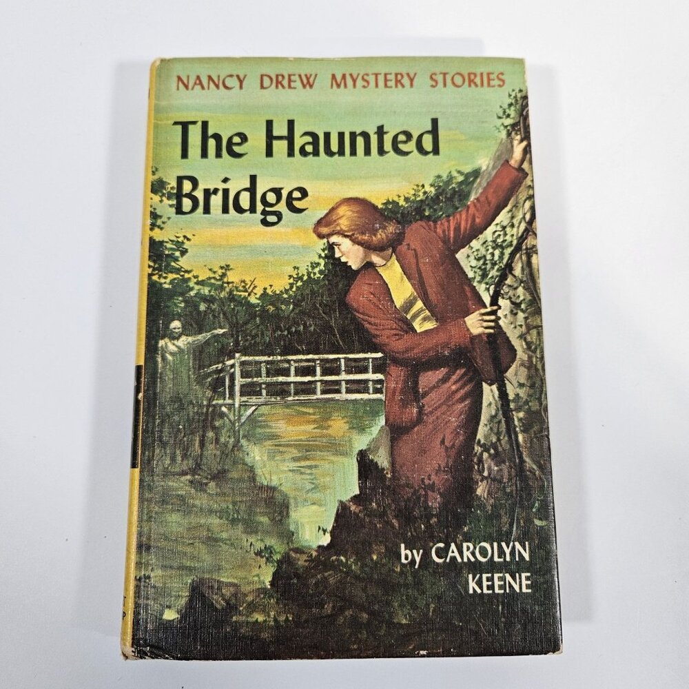 Vintage Nancy Drew #15 Haunted Bridge 1962 Original‎ Text Book Club Edition